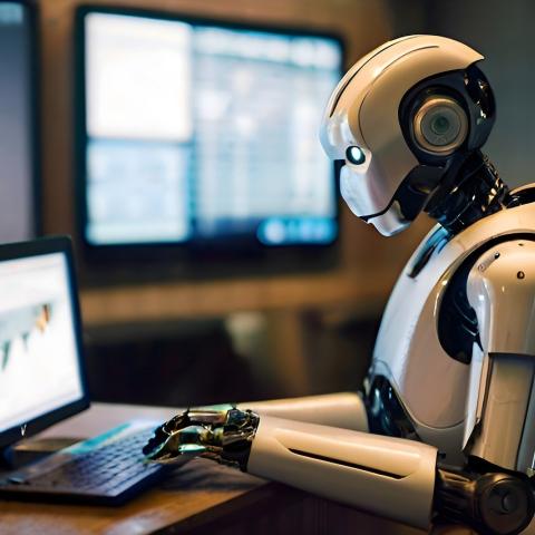 robot sur ordi