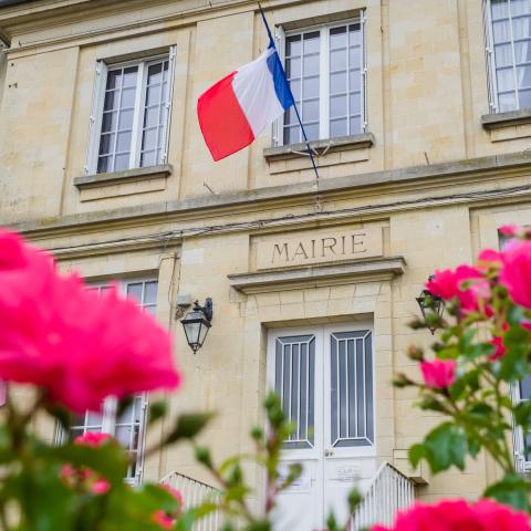 Mairie drapeau français
